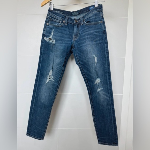 Lucky Brand Sienna Slim Boyfriend Distressed Jeans Low Rise Size 00/24 - Picture 2 of 8